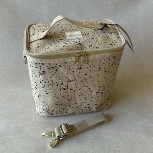 SOYOUNG Insulated Black Paint Cooler Bag Large Lunch Poche